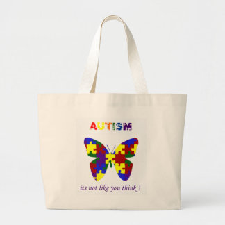 Bolsa Tote Grande Autismo seu não gosto você pensa o saco