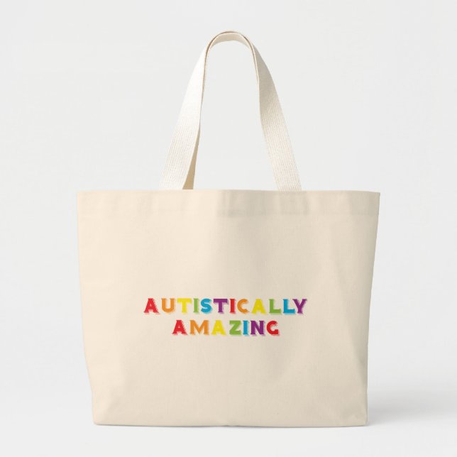 Bolsa Tote Grande Autistically Amazing (Frente)