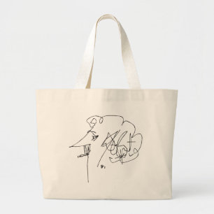 Bolsa Tote Grande Auto-Retrato de Kurt Vonnegut