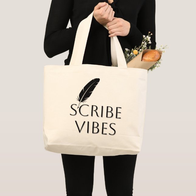 Bolsa Tote Grande Autor Vibes Escritor Poeta Redator  (Frente (produto))