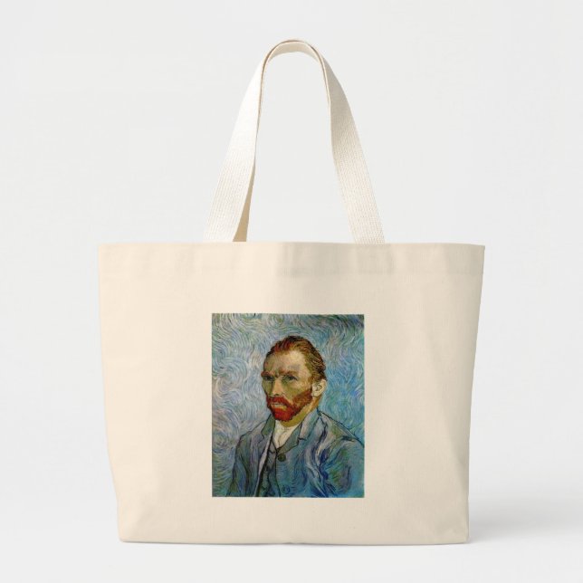 Bolsa Tote Grande autorretrato de Van Gogh (Frente)