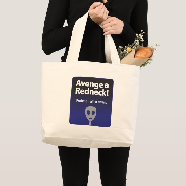 Bolsa Tote Grande Avenge a Redneck (Frente (produto))