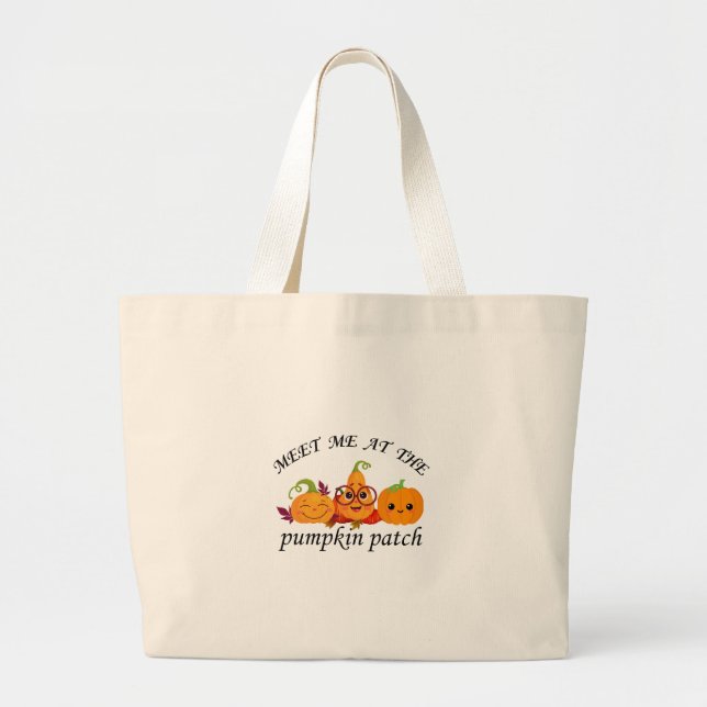 Bolsa Tote Grande Aventuras de Pumpkin Patch: Cheiro (Frente)