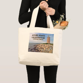 Bolsa Tote Grande Avery Point Lighthouse, Saco de Tote Jumbo Em Conn