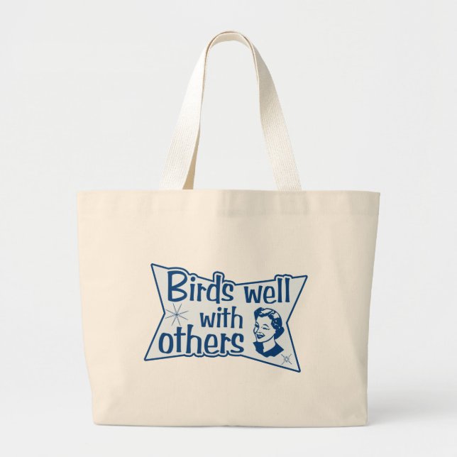 Bolsa Tote Grande Aves Bem Com Outros (Frente)