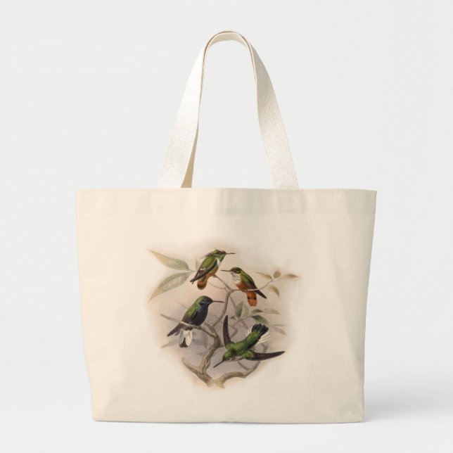 Bolsa Tote Grande Aves de Cama em Voo (Frente)