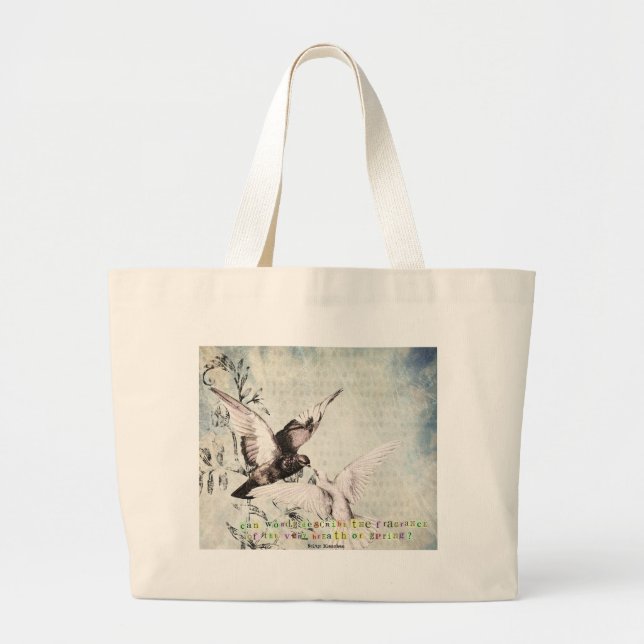 Bolsa Tote Grande Aves primavera (Frente)