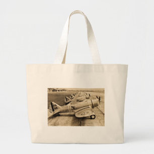 Bolsa Tote Grande Aviões de combate do vintage WWII de Seversky P-3