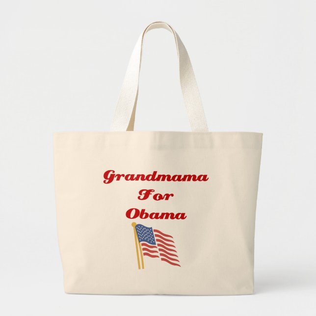 Bolsa Tote Grande Avó Para Obama Tote Bag (Frente)
