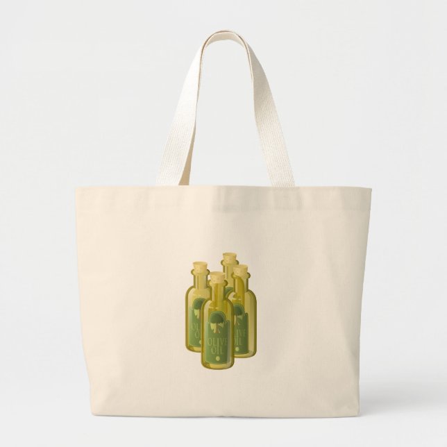 Bolsa Tote Grande Azeite de Comida brilhante (Frente)
