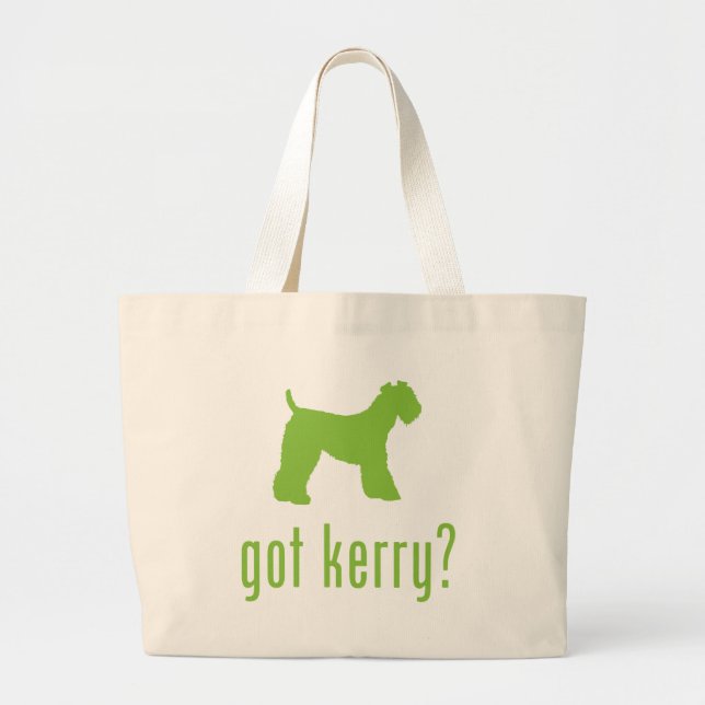 Bolsa Tote Grande Azul de Kerry Terrier (Frente)
