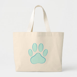Bolsa Tote Grande Baby Blue Dog Pawprint