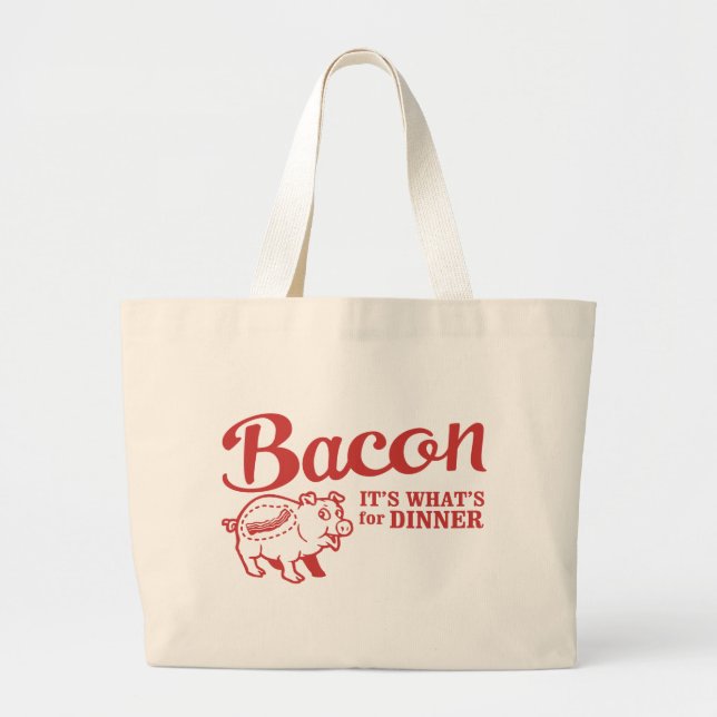 Bolsa Tote Grande bacon - é o que é para o comensal (Frente)