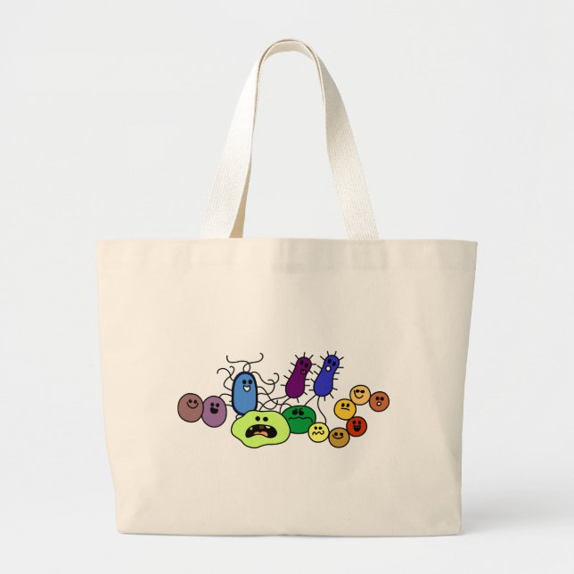 Bolsa Tote Grande Bactérias (Frente)