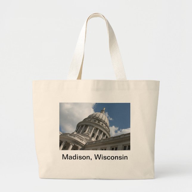 Bolsa Tote Grande Bag de ferramentas do Wisconsin Capitol (Frente)