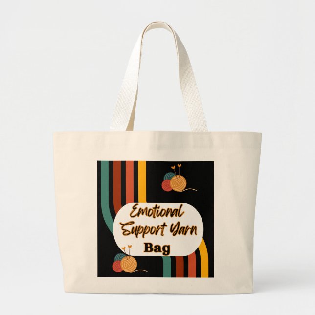 Bolsa Tote Grande Bag de Fios de Suporte Emocional (Frente)