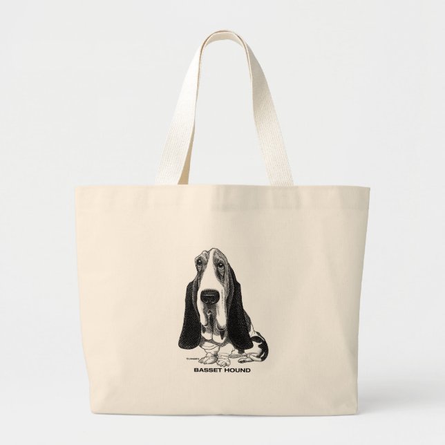 Bolsa Tote Grande Bag de Hound Basset (Frente)