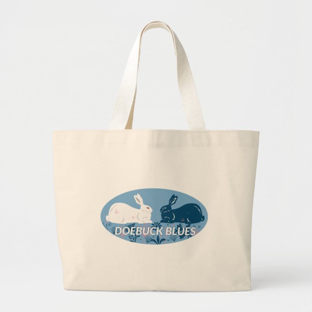Bolsa Tote Grande Bag de Toques de Coelho Azul (Frente)