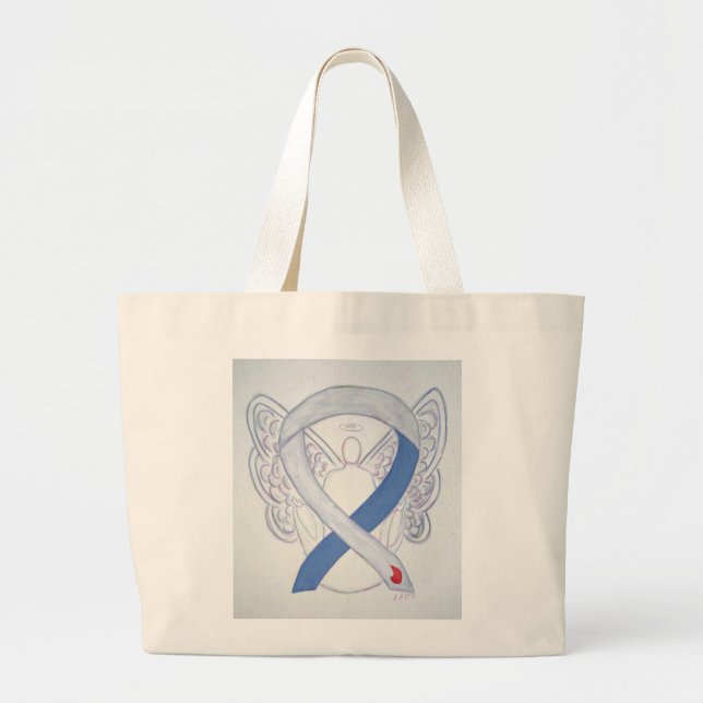 Bolsa Tote Grande Bag de Toques Personalizados da Fita de Sensibiliz (Frente)