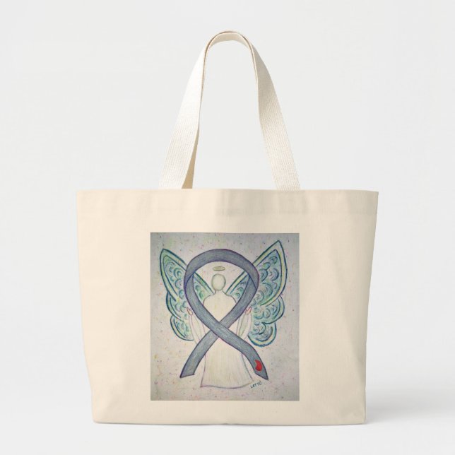 Bolsa Tote Grande Bag de Toques Personalizados da Fita de Sensibiliz (Frente)