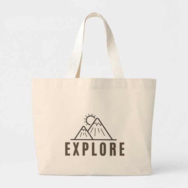 Bolsa Tote Grande Bag de Tote de Viagem de Férias do EXPLORE  (Frente)