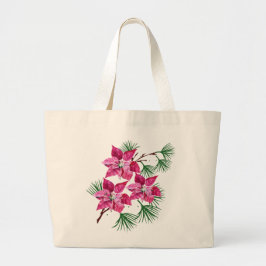 Bolsa Tote Grande Bag Poinsettia Rosa