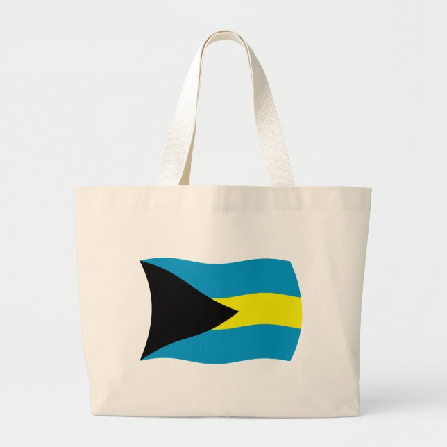 Bolsa Tote Grande Bahamas Bandeira Tote Bag (Frente)