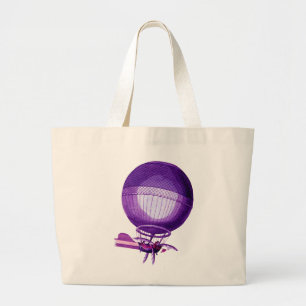 Bolsa Tote Grande Balão de Ar Quente Hidrogênio (Púrpura)