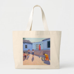 Bolsa Tote Grande Baldes de água de enchimento Rajasthan India