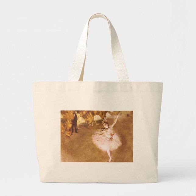 Bolsa Tote Grande Balé Dancer Degas Star Painting (Frente)