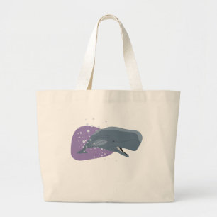 Bolsa Tote Grande Baleia branca