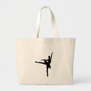 Bolsa Tote Grande Ballerina branca branca branca Balé simples