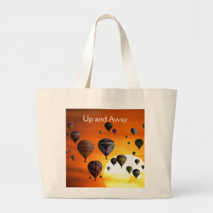Bolsa Tote Grande Balões de ar quente em voo Tote Bag