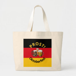 Bolsa Tote Grande Bandeira alemã OKTOBERFEST Prost Bebidas