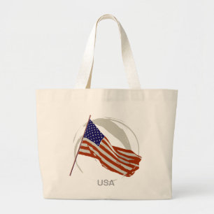 Bolsa Tote Grande bandeira americana