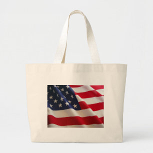 Bolsa Tote Grande Bandeira americana