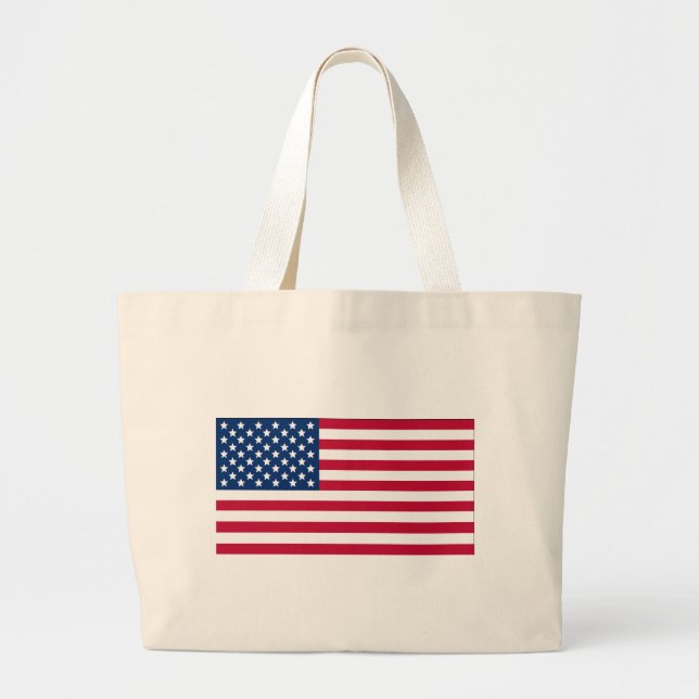 Bolsa Tote Grande Bandeira Americana (Frente)