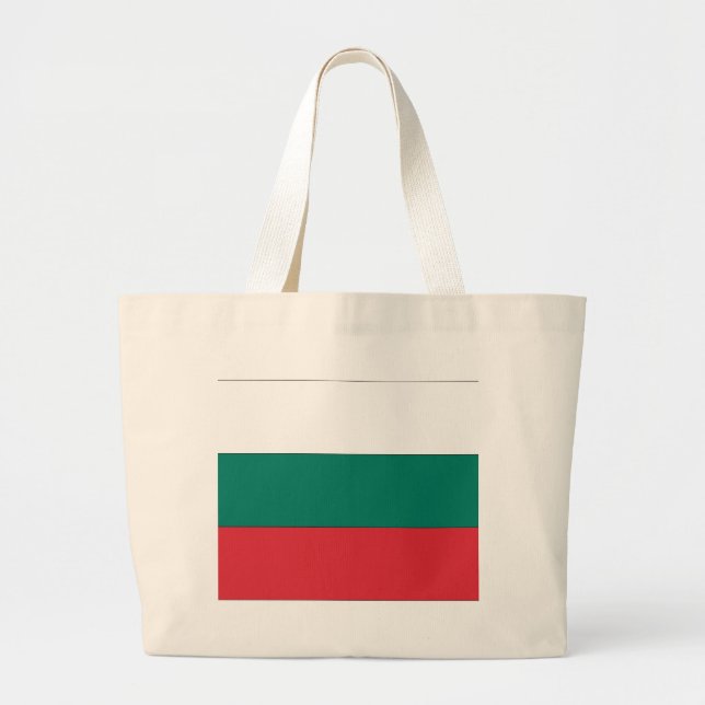 Bolsa Tote Grande Bandeira búlgara (Frente)