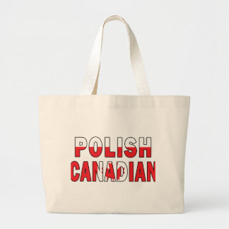Bolsa Tote Grande Bandeira Canadense Polonesa
