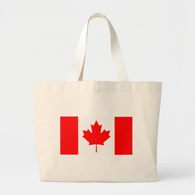 Bolsa Tote Grande Bandeira Canadiana - Souvenir do Canadá (Frente)