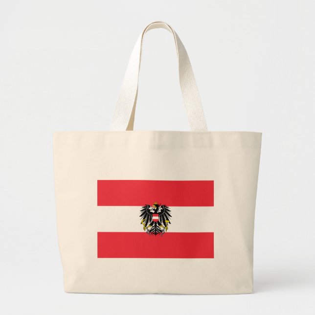 Bolsa Tote Grande Bandeira da Áustria (Frente)