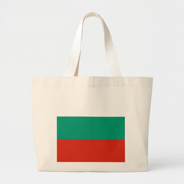 Bolsa Tote Grande Bandeira da Bulgária (Frente)