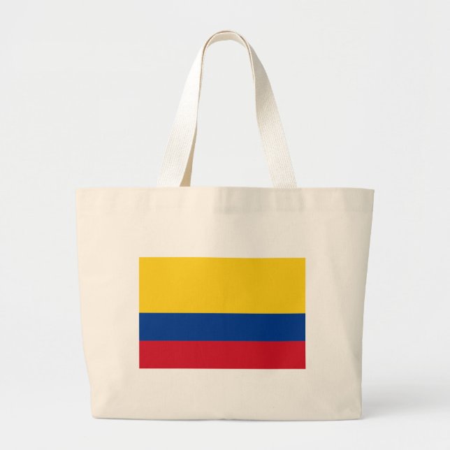 Bolsa Tote Grande Bandeira da Colômbia (Frente)