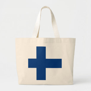 Bolsa Tote Grande Bandeira da Finlândia