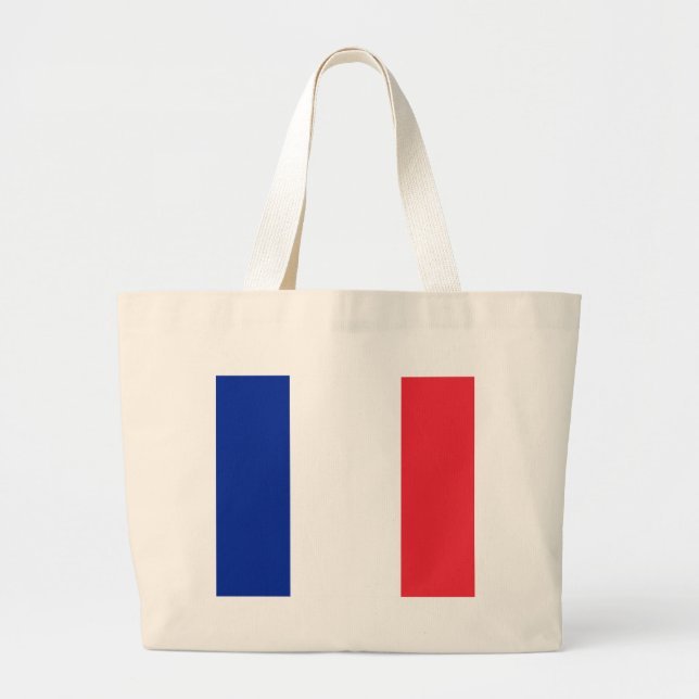 Bolsa Tote Grande Bandeira da França (Frente)