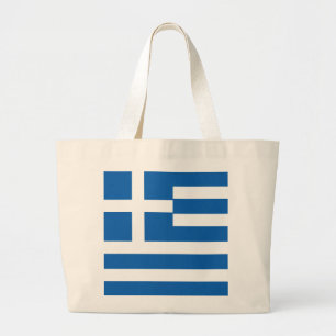 Bolsa Tote Grande Bandeira da Grécia