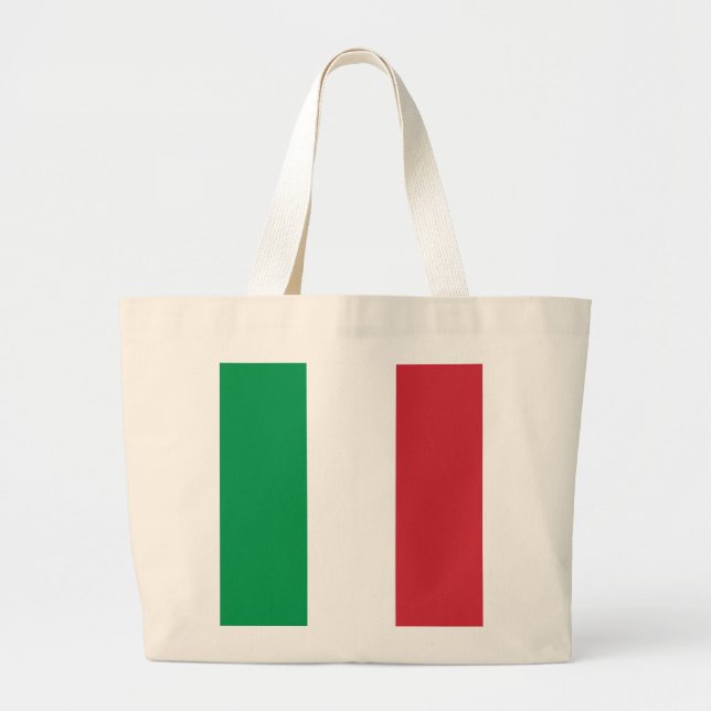 Bolsa Tote Grande Bandeira da Itália (Frente)