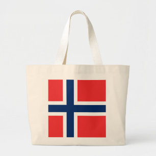 Bolsa Tote Grande Bandeira da Noruega