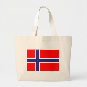 Bolsa Tote Grande Bandeira da Noruega