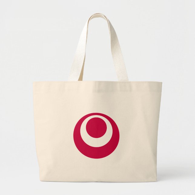 Bolsa Tote Grande Bandeira da Prefeitura de Okinawa, Japão (Frente)